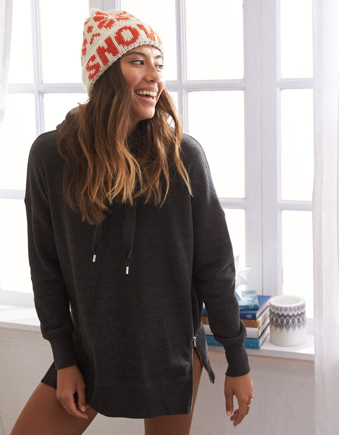 Aerie Street Hoodie, True Black | American Eagle Outfitters (US & CA)