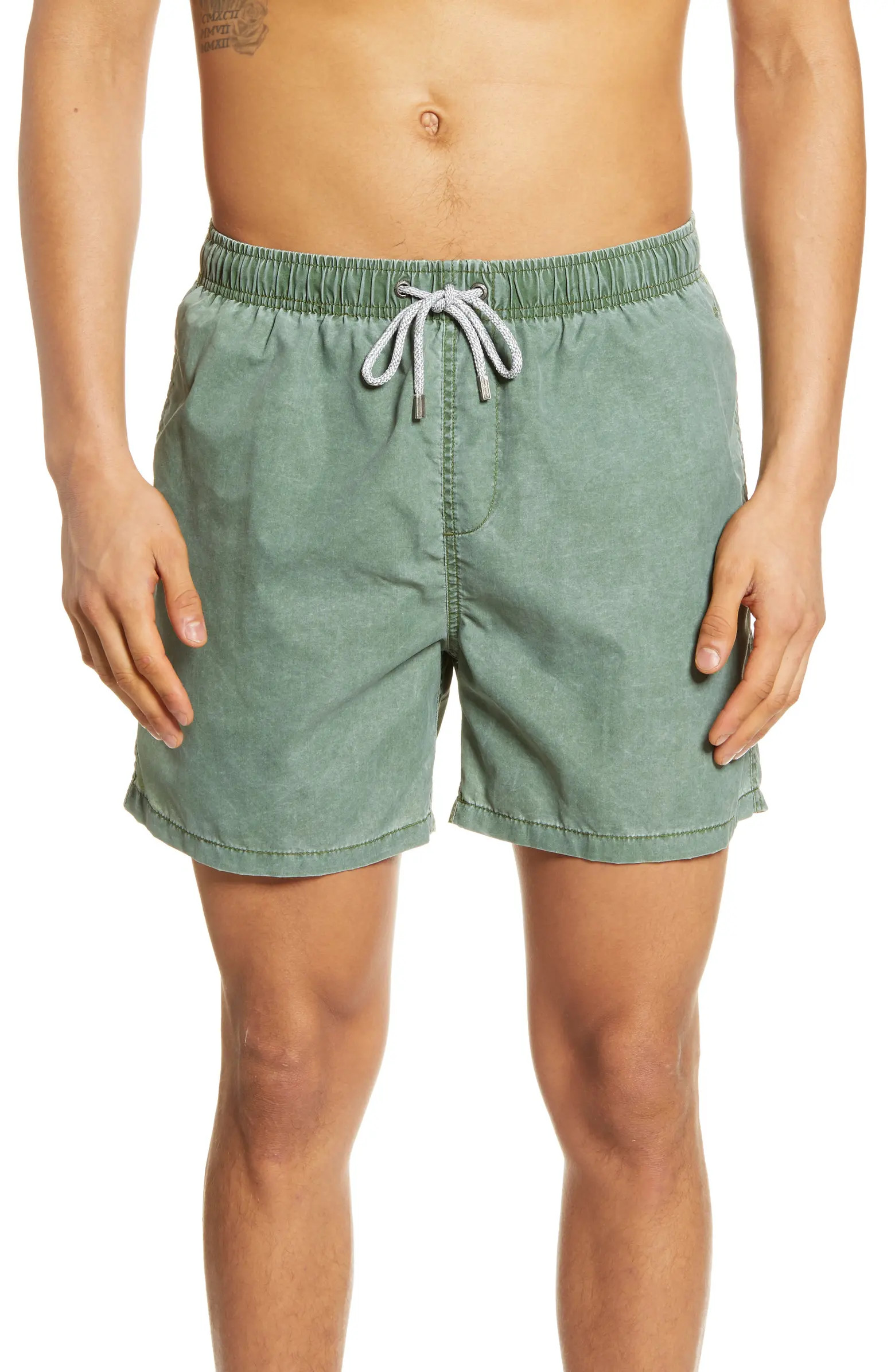 Solid Washed Nylon Swim Trunks | Nordstrom