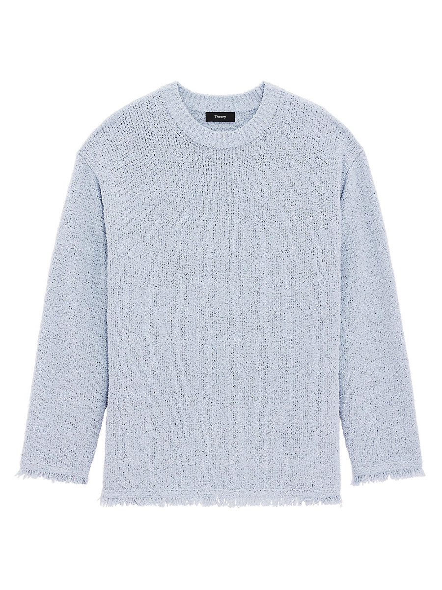 Women's Relaxed Terry Sweater - Pearl Blue - Size Small | Saks Fifth Avenue
