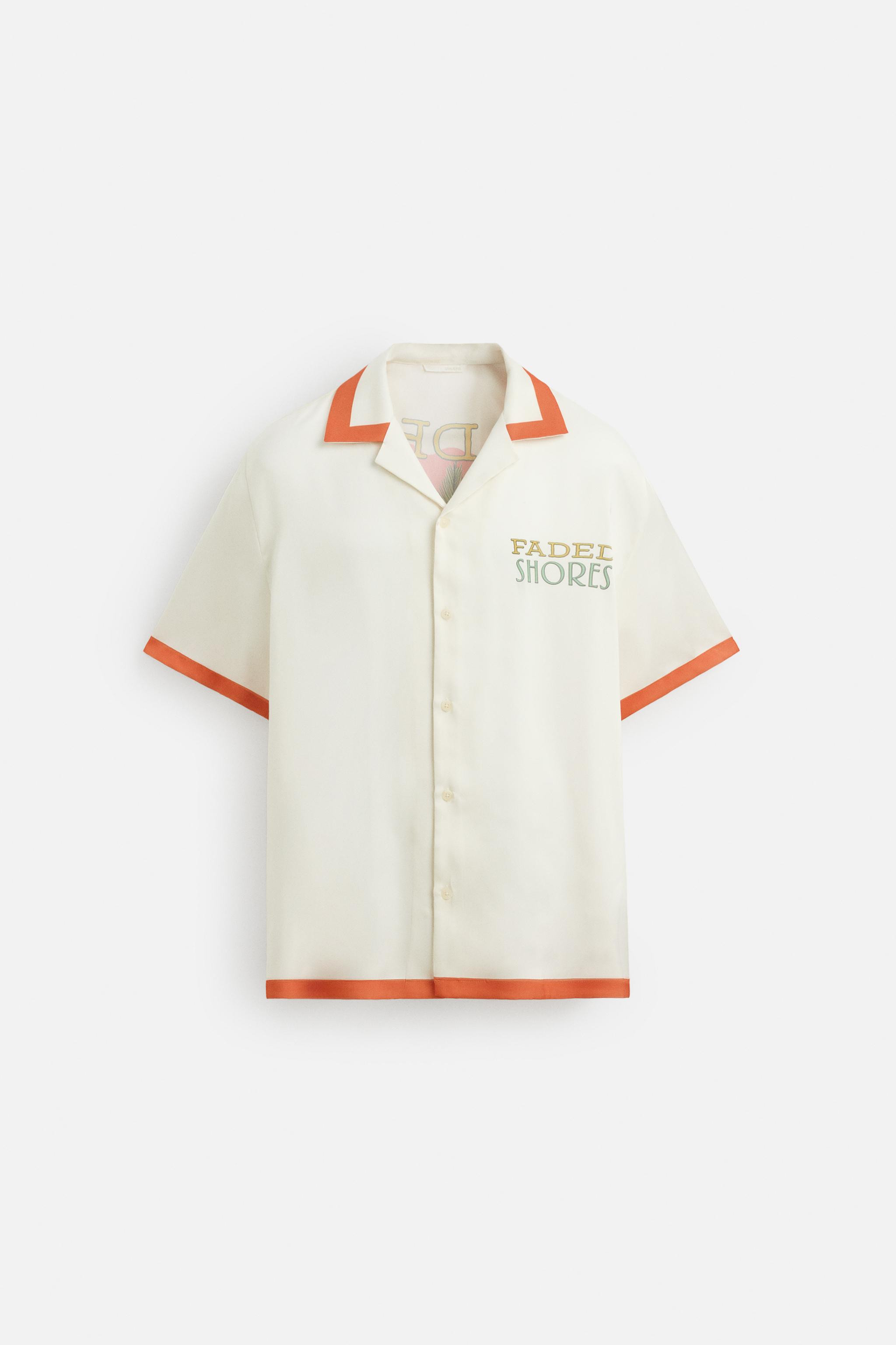 CONTRAST STRIPE SATIN SHIRT | Zara US