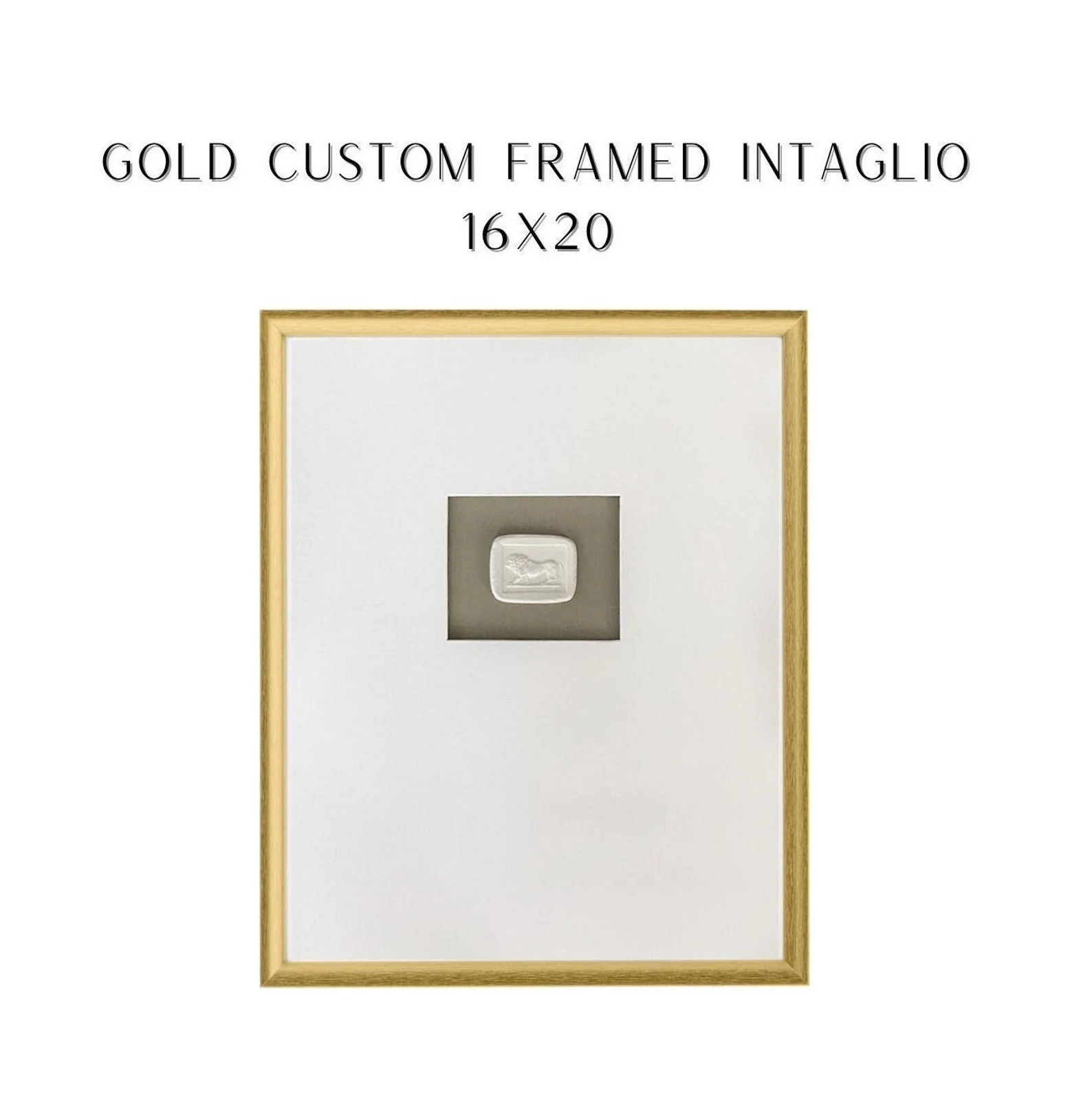 Intaglio Framed | 16x20 Custom Gold Framed Intaglio | Holiday Gift | Wedding Gift | Interior Desi... | Etsy (Global)