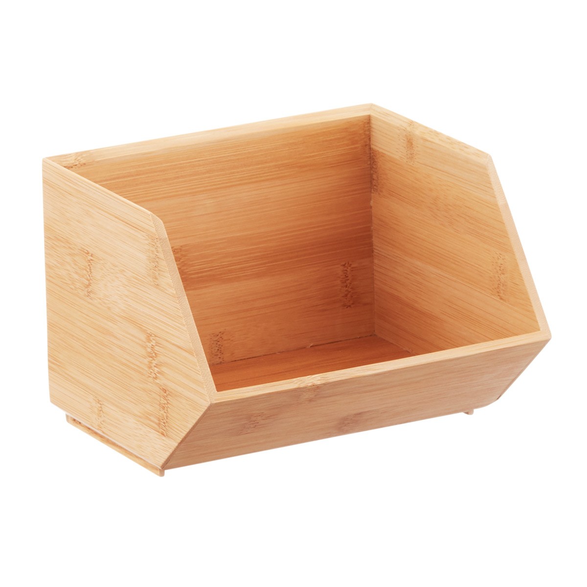 Stackable Bamboo Storage Bin | The Container Store