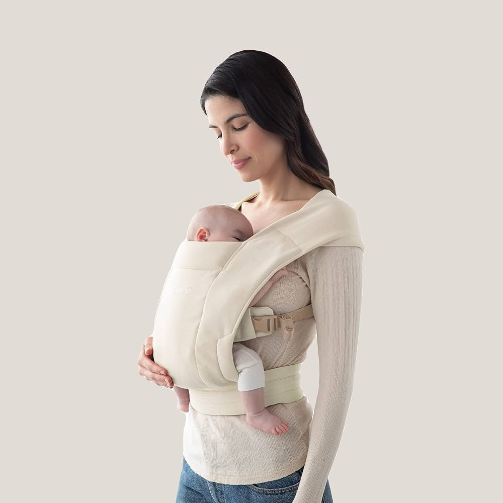 Ergobaby Embrace Cozy Newborn Essentials Baby Carrier Wrap (7-25 Pounds), Ponte Knit, Cream | Amazon (US)