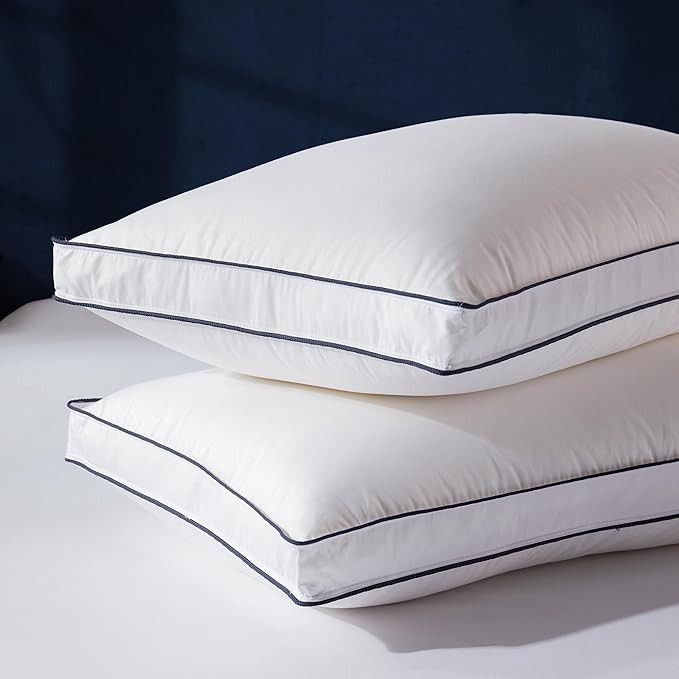Decroom Goose Feather Down Fiber Pillows King Size Set of 2, Soft Pillows for Luxury Hotel Qualit... | Amazon (US)