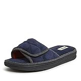Dearfoams Men's Indoor/Outdoor Adjustable Machine Washable Memory Foam Terry Slide Slipper | Amazon (US)