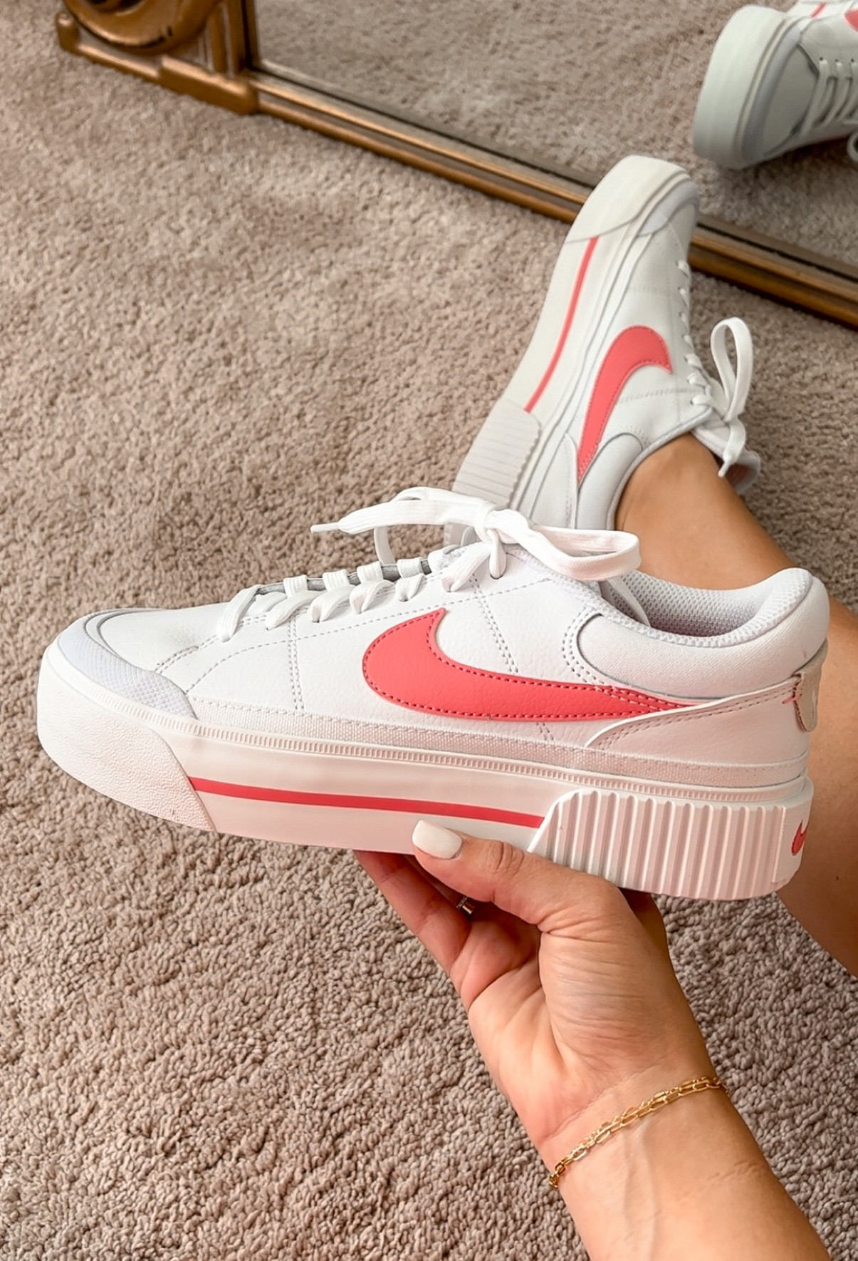 Pink platform Nikes true to size! 

#LTKshoecrush #LTKGiftGuide #LTKunder100