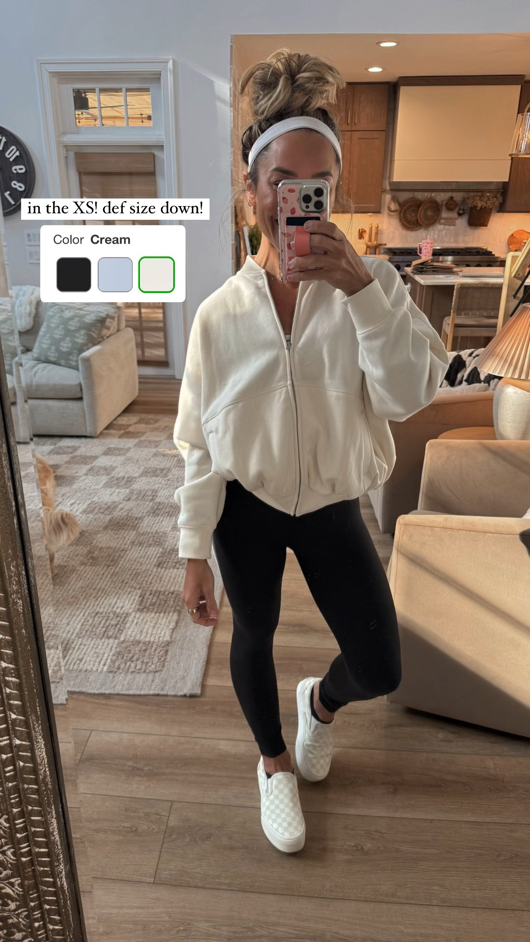 Today’s OOTD🤍this zip up is a MUST for spring👀 it runs big so def size down! It sinches in at the waist = super flattering but it’s roomy & cute! Also coles in blue & black! 

Target fashion / cozy / winter casual / spring finds / Holley Gabrielle / outfit inspo / sweatshirt / neutrals / athleta 

#LTKFindsUnder50 #LTKStyleTip #LTKWatchNow