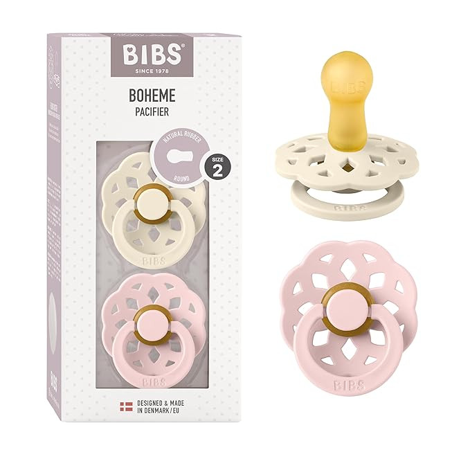 BIBS Pacifiers - Boheme Collection | BPA-Free Round Nipple | Nautral Rubber Latex | Made in Denma... | Amazon (US)