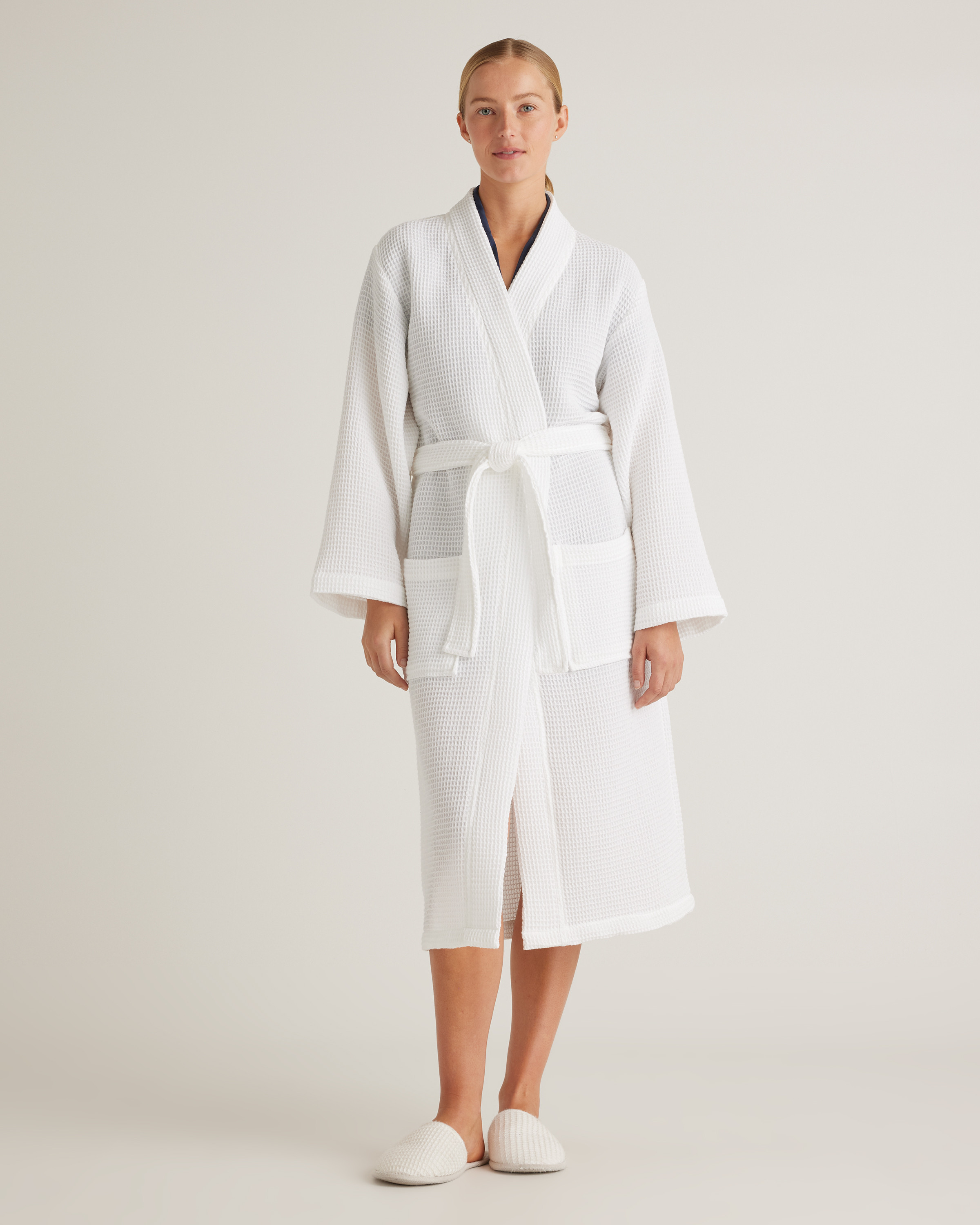 Quince | Turkish Waffle Robe in White, Size XS | Quince