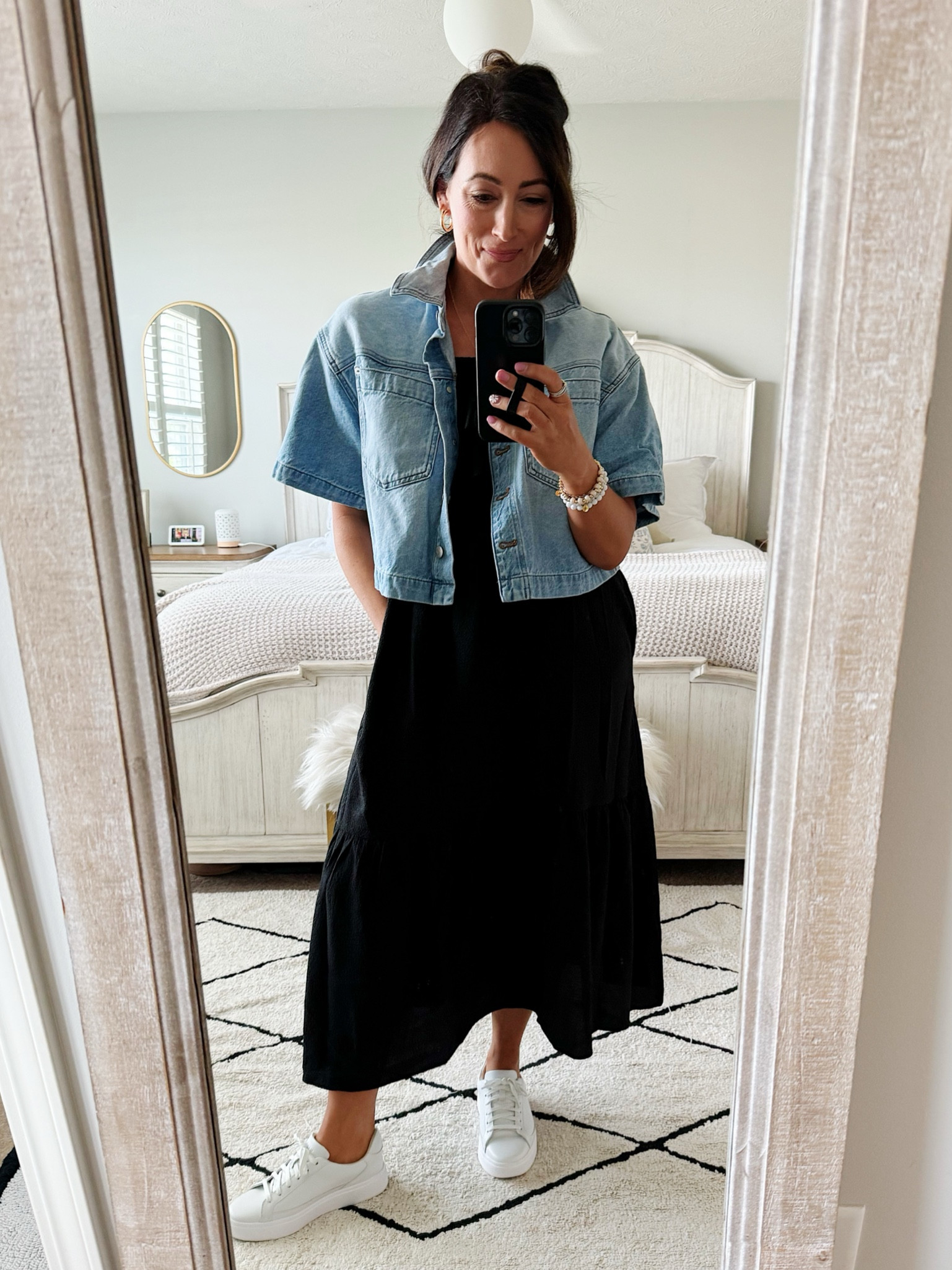 This little denim shirt is on major sale! So many ways to wear it! I’m wearing a size medium 

• true size small dress

- sneakers are KIZIKS Vegas style 

#LTKFindsUnder50 #LTKSeasonal #LTKStyleTip