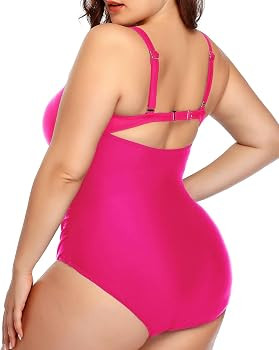 Daci Women Plus Size Cutout One Piece Swimsuits Tummy Control Bathing Suits V Neck Monokini Swimw... | Amazon (US)