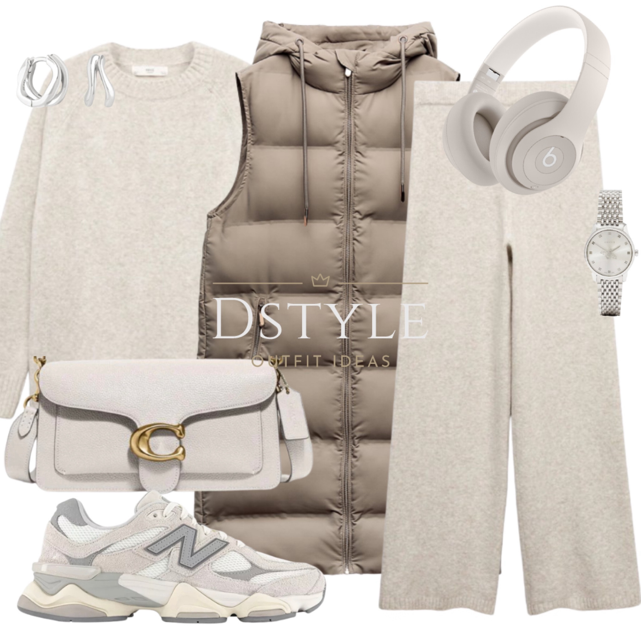 Stay snug in a gorg light beige co-ord set, topped with a puffer gilet. Step out in style with matching New Balance and tunes in your headphones. Winter chic, perfected! 🍂👟🎧 #OOTD #CozyStyle

#LTKstyletip #LTKtravel #LTKshoecrush