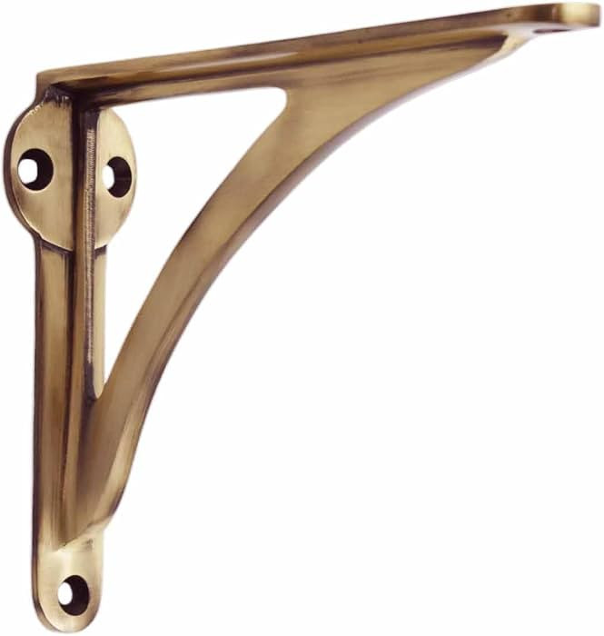 STYLENT Decor Decorative Brass Shelf Bracket, Heavy Duty and Antique Shelf Bracket for Shelving M... | Amazon (US)