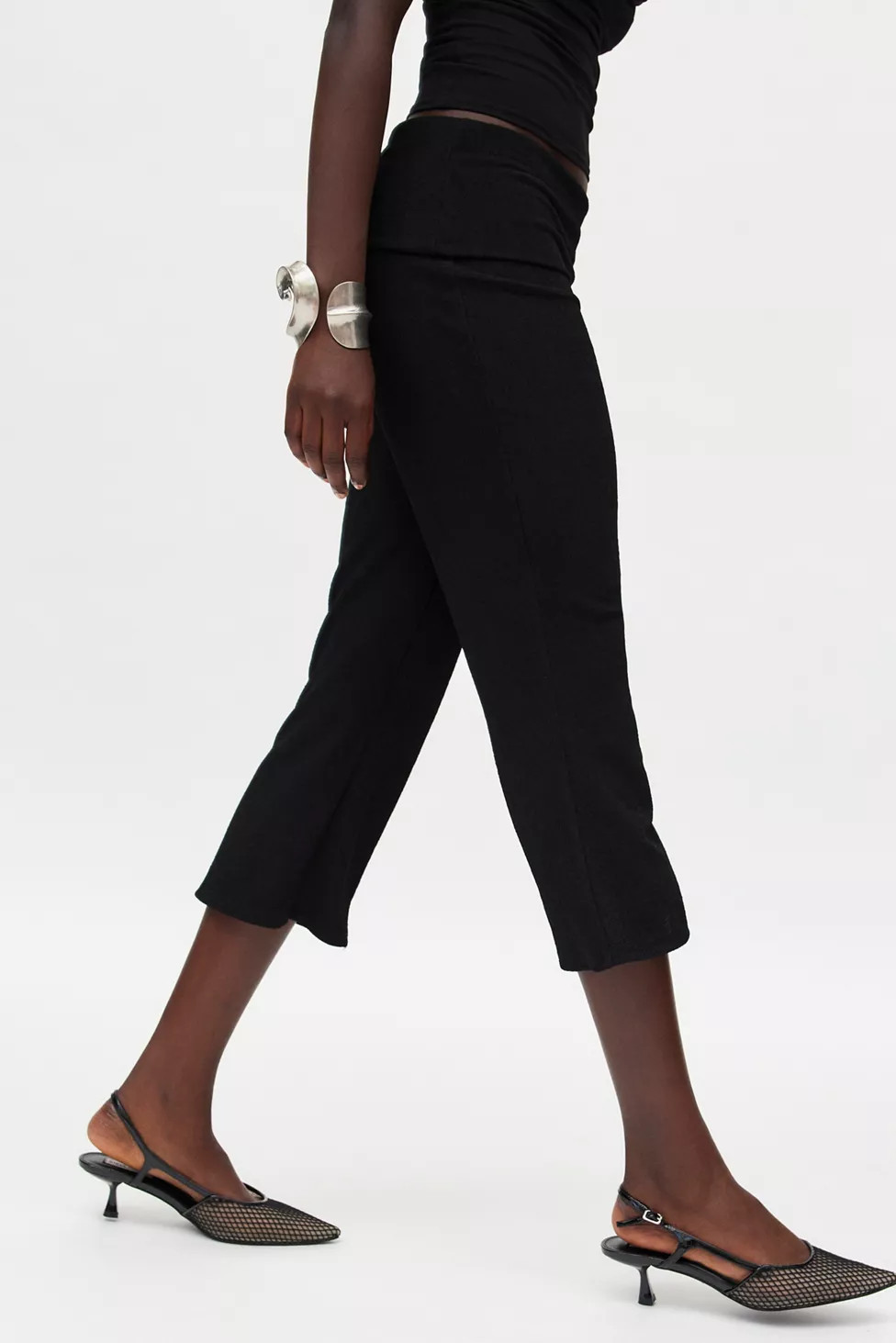Urban Renewal Remnants Foldover Waist Flare Capri Pant | Urban Outfitters (US and RoW)