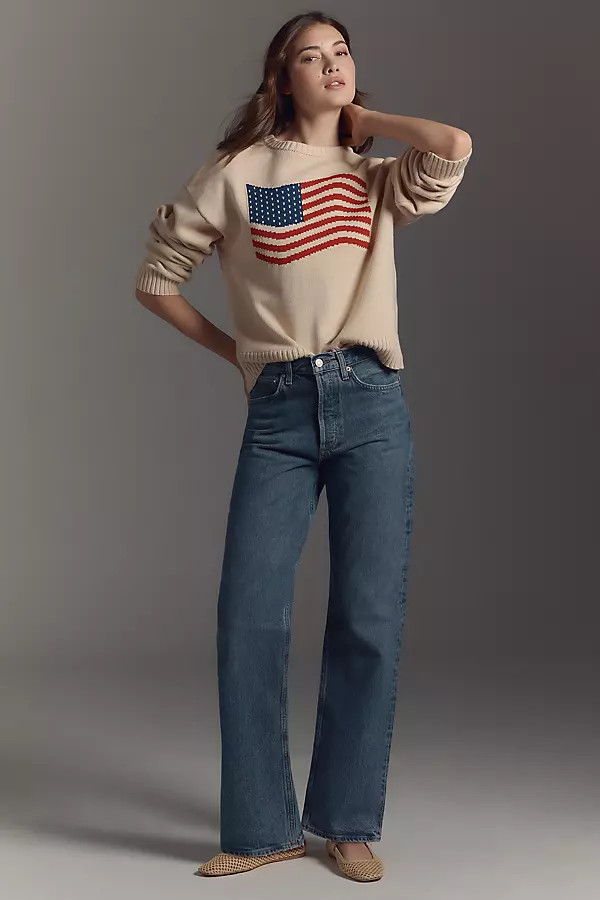 Kelly High-Rise Straight-Leg Jeans | Anthropologie (US)