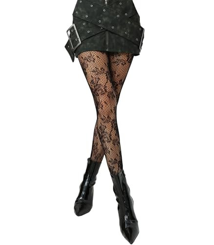 Psixnc Floral Tights, Sexy High Waist Fishnet Tights - Premium Women's Stretchy Fishnet Stockings for Women, Trendy and Comfortable | Amazon (US)