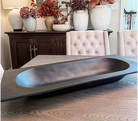 Simply Stunning 30" Oversized Dough Bowl by Janine Graff | QVC