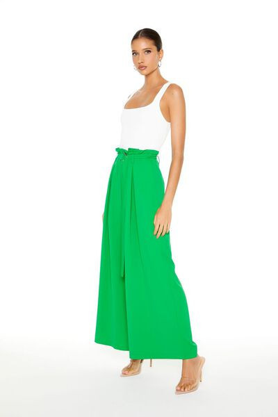 Belted Paperbag Palazzo Pants | Forever 21