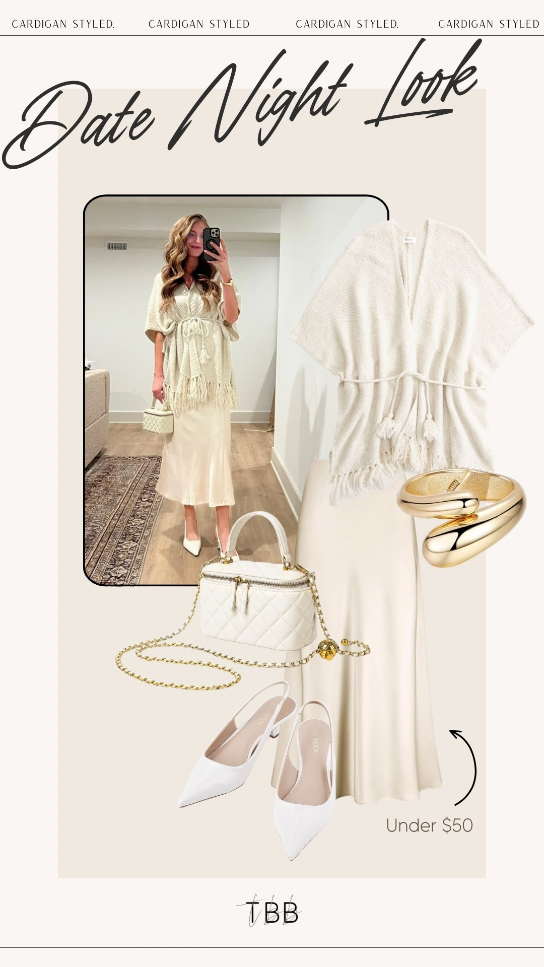 Abercrombie fringe cardigan styled for date night! 🤍🤍🤍

#LTKootd #LTKBump #LTKTall