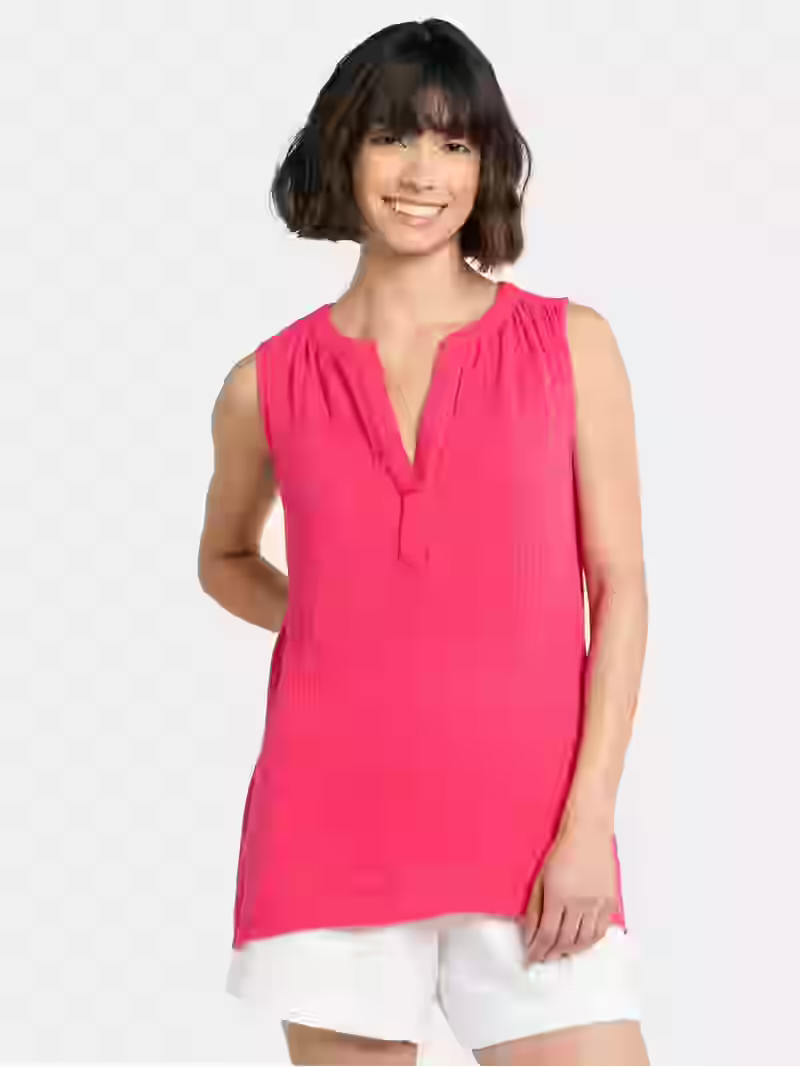 Time and Tru Women's Double Cloth Cotton Tank Top, Sizes XS-XXXL | Walmart (US)