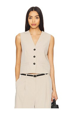 EAVES Carsyn Vest Top in Beige from Revolve.com | Revolve Clothing (Global)