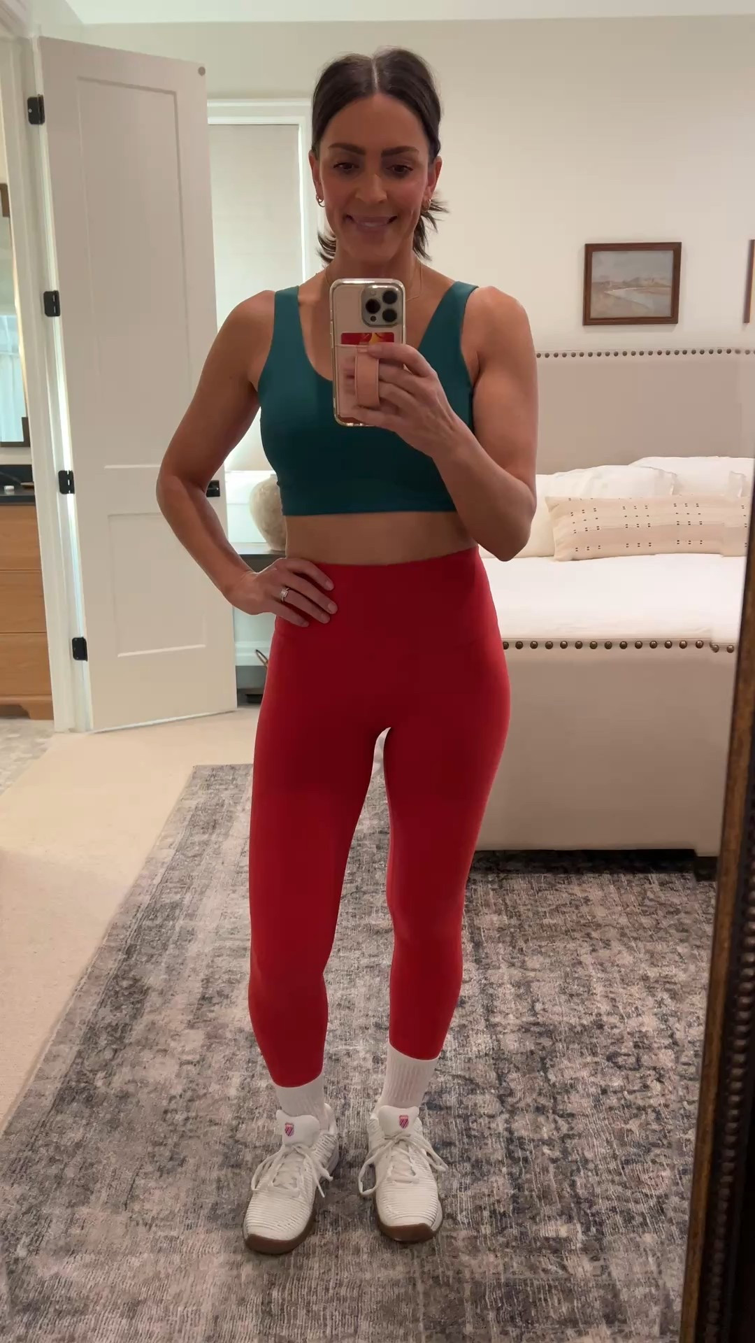 Christmas workout clothes for today! Sports bra is one of my favorites from Target and leggings are the 25” align lululemon. 
Hue crew length socks. 

#LTKHoliday #LTKfitnessgoals #LTKootd