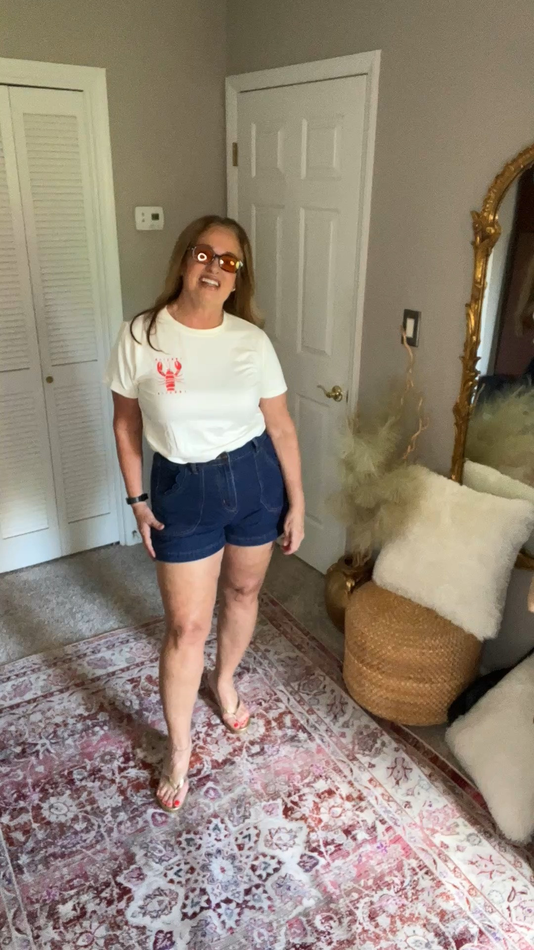 New england , Cape Cod vibes with
Fun lobster graphic tee!🦞🦞🦞

#LTKTravel #LTKSwim #LTKootd