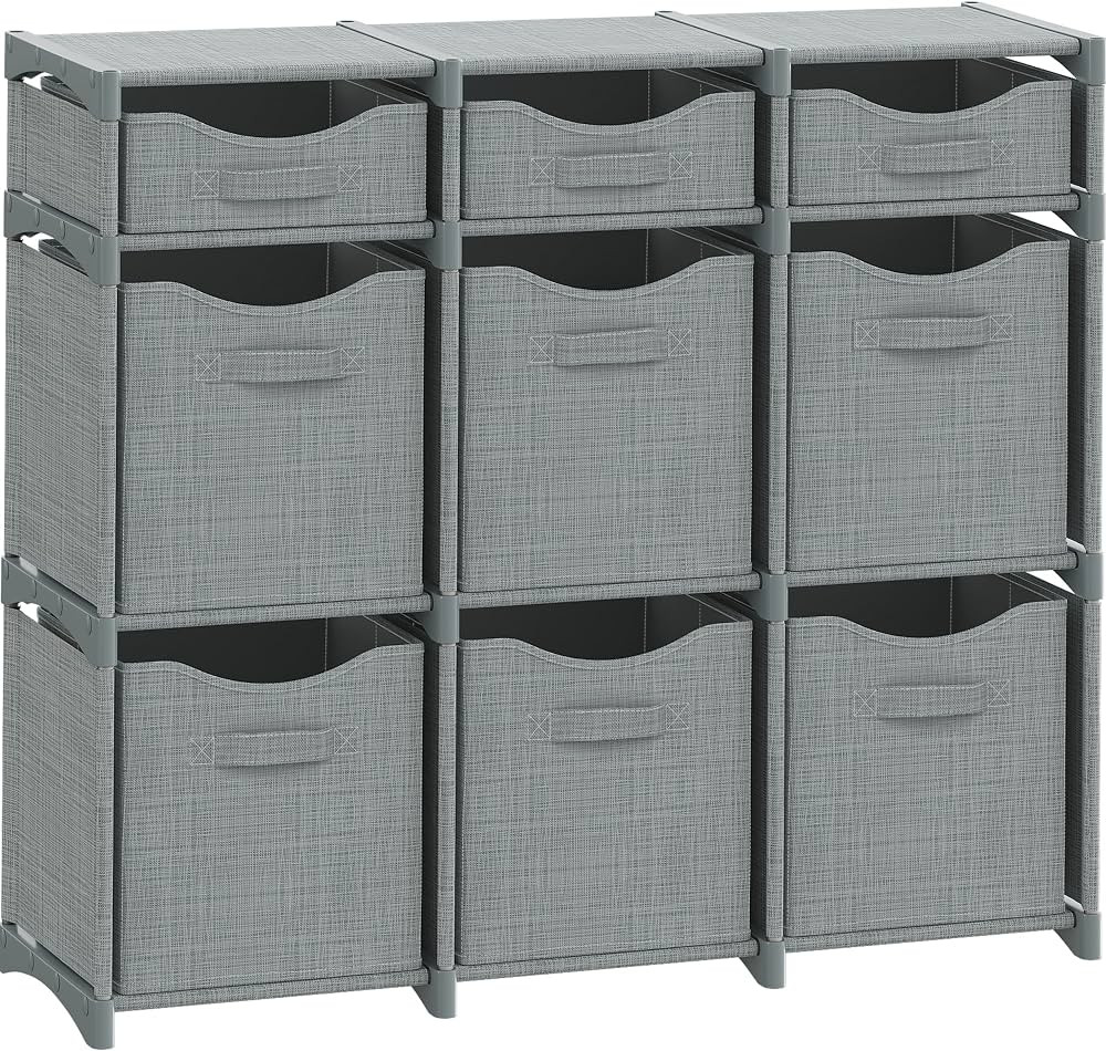 9 Cube Closet Organizers, Includes All Storage Cube Bins, Easy To Assemble Storage Unit With Draw... | Amazon (US)
