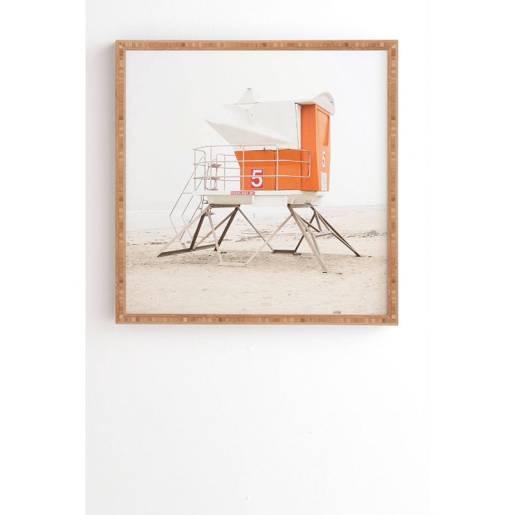 Bree Madden Beach Tower Framed Wall Art Orange - Deny Designs | Target