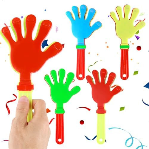 4 Pcs Hand Clappers 9 Inch Large Hand Clappers Noisemakers Cheer Noise Makers Finger Noise Makers... | Amazon (US)