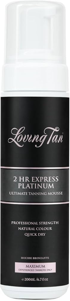 Loving Tan Platinum 2 HR Express Self Tanning Mousse, Darkest Shade Yet - Streak Free, Profession... | Amazon (US)
