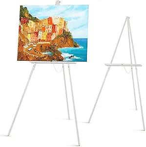 Falling in Art 65" A-Frame Tripod Easel Stand, Wooden Display Easel with Adjustable Canvas Holder... | Amazon (US)