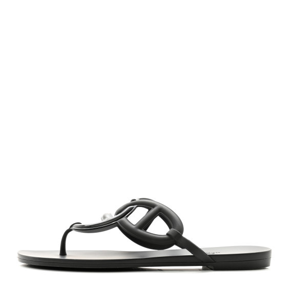 Rubber Womens Egerie Sandals 40 Black | FASHIONPHILE (US)