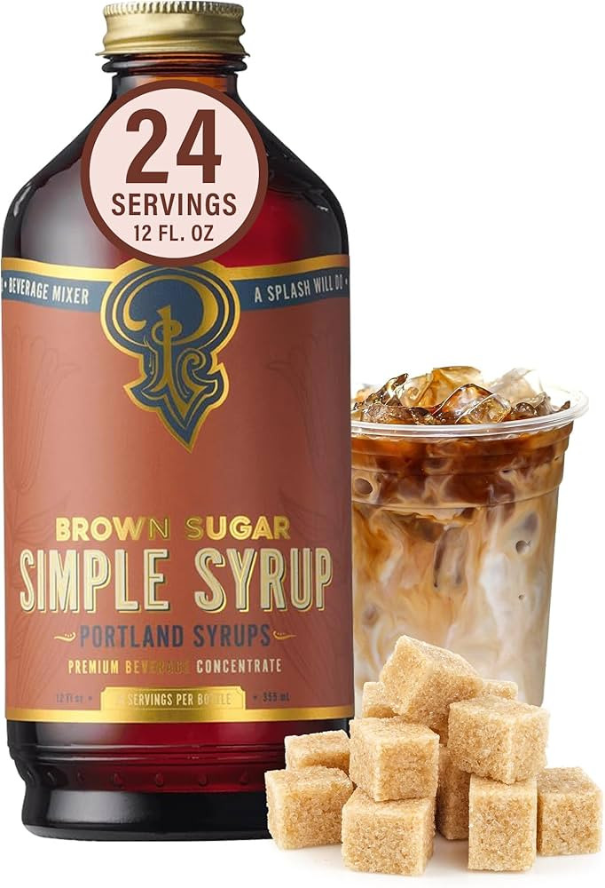 Portland Syrups Brown Sugar Simple Syrup - Drink Mix for Exceptional Cocktails, Simple Syrup for ... | Amazon (US)