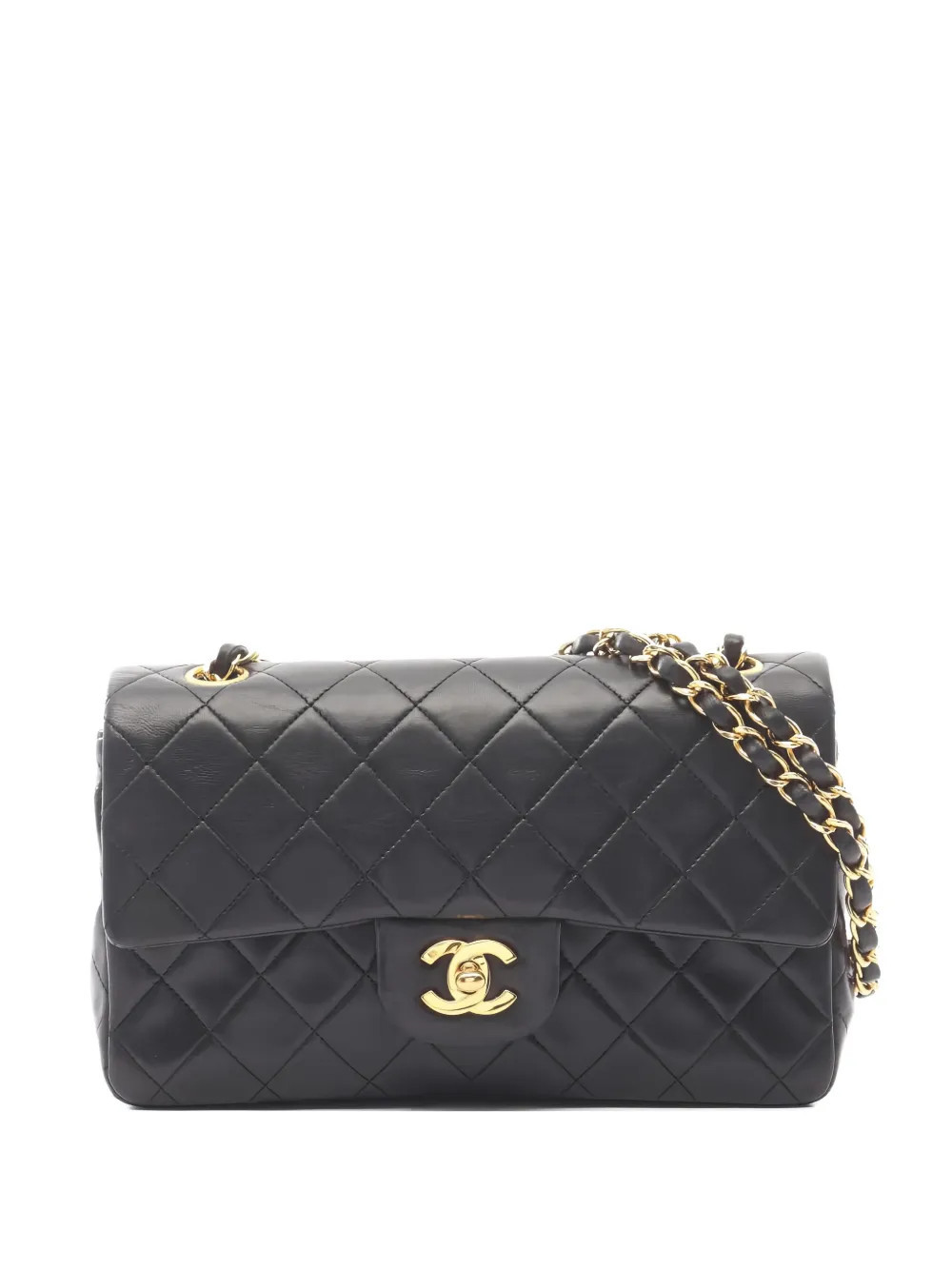 CHANEL Pre-Owned 1989-1991 flap chain cross body bag - Black | Farfetch Global