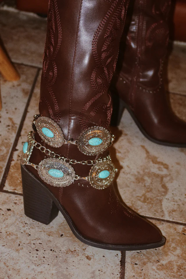 Miss Lola | Festival Season Brown Cowgirl Boots | MISS LOLA