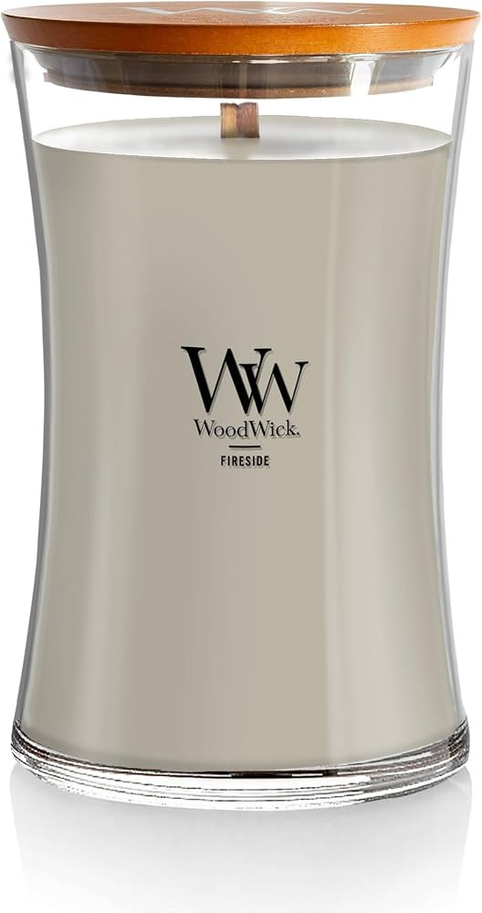 WoodWick Large Hourglass Fireside Candle Premium Soy Blend Wax Crackles as it burns Perfect for G... | Amazon (US)