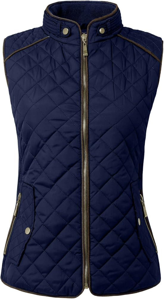 NE PEOPLE Womens Lightweight Quilted Padding Zip Up Vest Gilet(S-3XL) | Amazon (US)