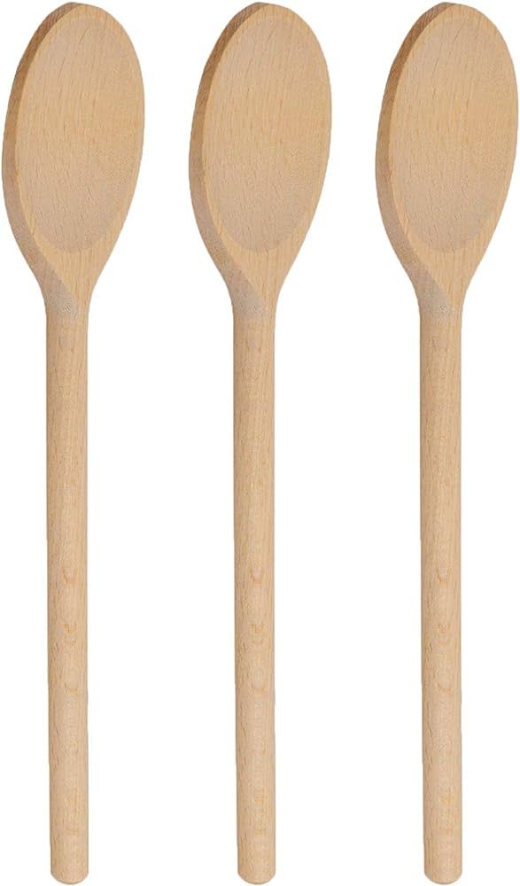 12 Inch Long Wooden Spoons for Cooking - Oval Wood Mixing Spoons for Baking, Cooking, Stirring - ... | Amazon (US)