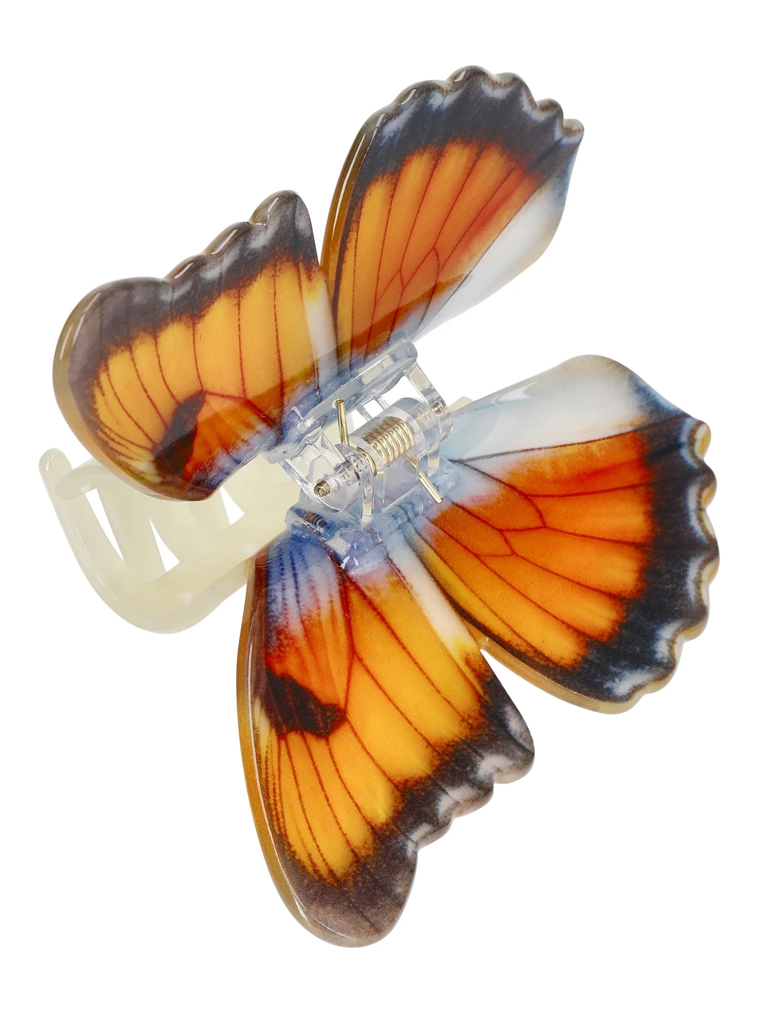 No Boundaries Women's Acrylic Butterfly Claw Clip, One Size, Orange, Acrylic | Walmart (US)