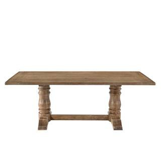 Leventis Weathered Oak Dining Table | The Home Depot