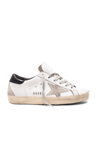 Golden Goose Leather Superstar Low Sneakers in White | FWRD 