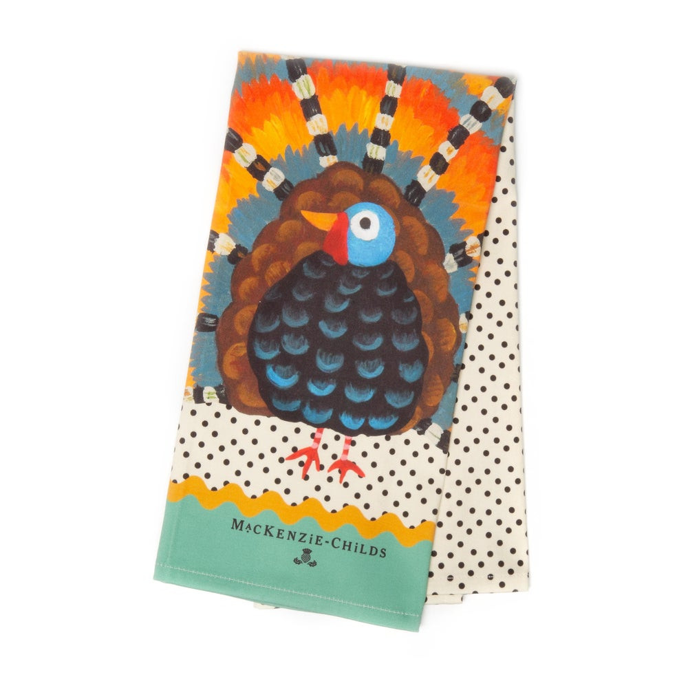 Turkey Lurkey Dish Towel | MacKenzie-Childs