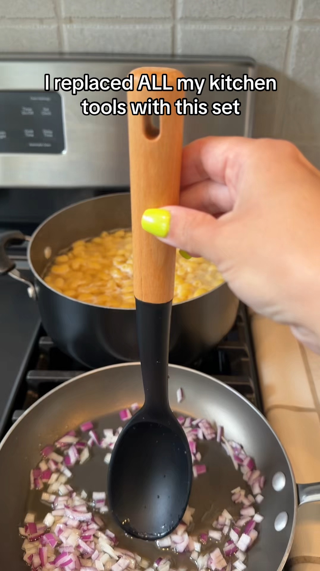 Upgrade your cooking with this 13-piece silicone utensil set 🖤 heat-resistant, nonstick safe, and built to last

#kitchengadgets #cookwareessentials #homecooking #kitchenupgrade

#LTKmomlife #LTKfoodie #LTKHome