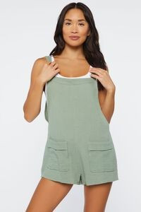 Gauze Plunge-Back Lounge Romper | Forever 21 (US)