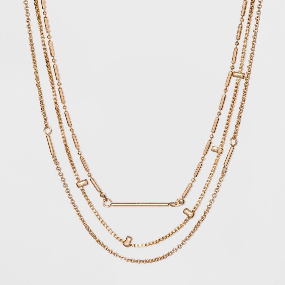 Sugarfix by BaubleBar Gold Layered Necklace - Gold, Girl's | Target