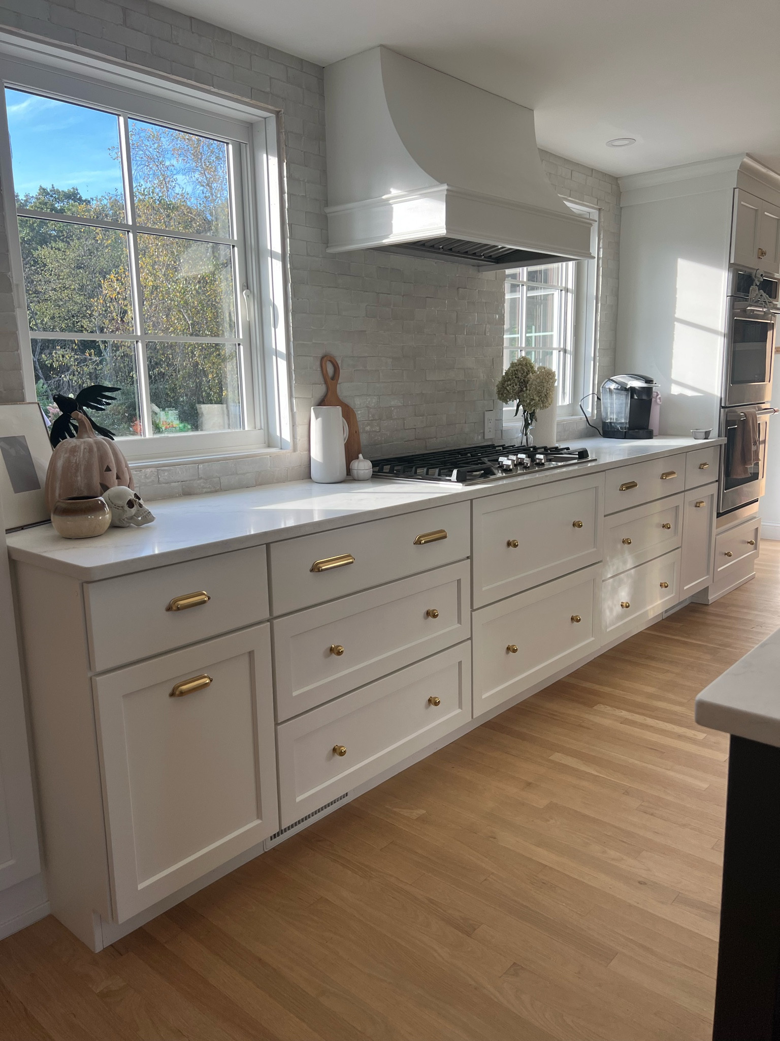 Kitchen - Cabinet pulls, knobs, latch, ceramic pitcher, paper towel holder, stove, double oven, bin pull

#LTKSeasonal #LTKstyletip #LTKhome