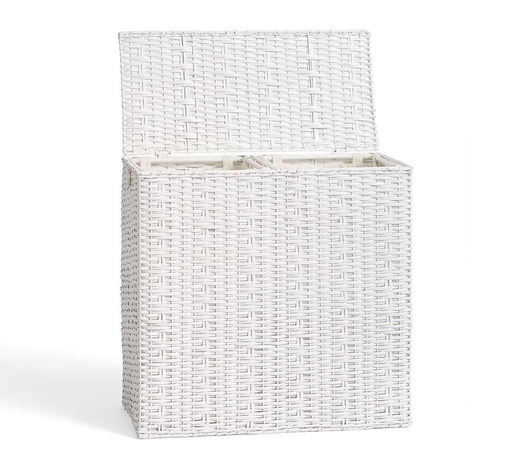 Seagrass Handcrafted Divided Hamper | Pottery Barn (US)