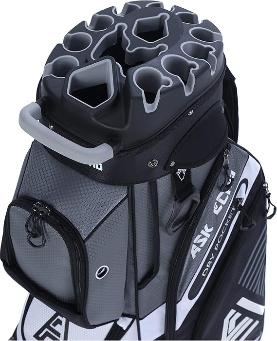 ASK ECHO T-Lock Golf Cart Bag with 14 Way Organizer Divider Top, Premium Cart Bag with Handles an... | Amazon (US)