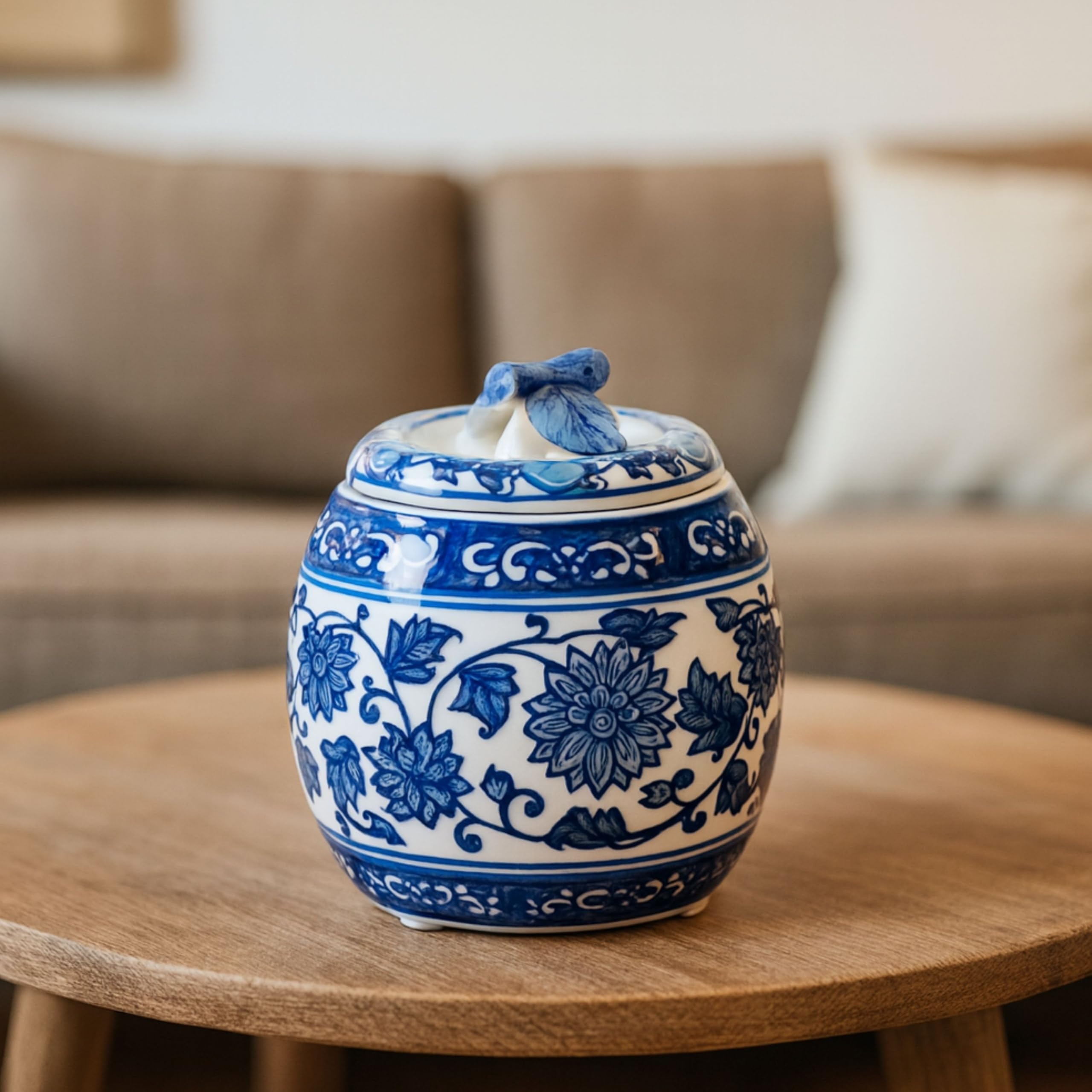 Ceramic Scented Candle with Lid for Home Decor - Pillar and Votive Candle for Indoor and Outdoor ... | Amazon (US)